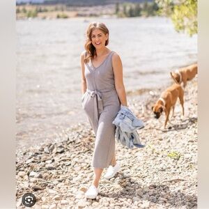 SMASH + TESS X Gillian Harris the Lakeside romper slay grey belted jumpsuit